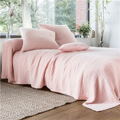 Housse de coussin 40x40 - rose poudré