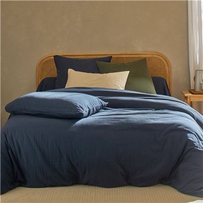 Housse de couette 140x200 - bleu denim