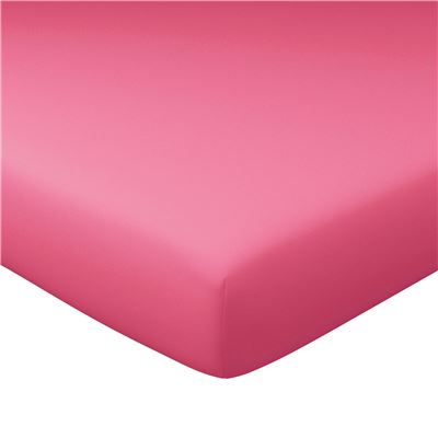 Drap-housse grand bonnet 90x200x40 - rose bonbon