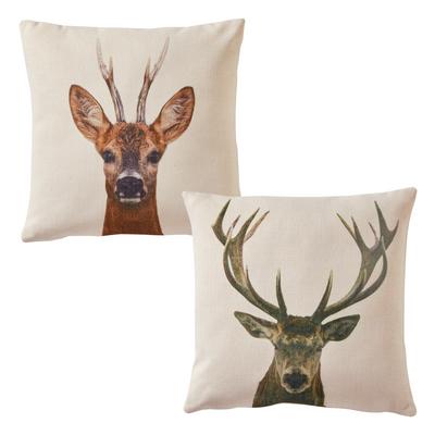 Coussin 45x45 cerf - beige