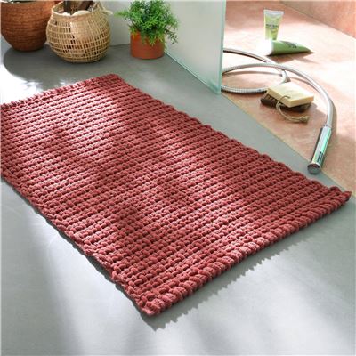 Tapis de bain 50x80 - rose bois de rose