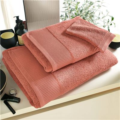 Serviette de toilette 50x90 - rose bois de rose