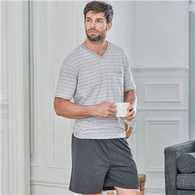 Pyjashort L - gris chiné