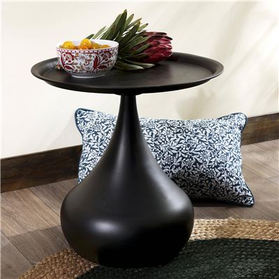 Table d'appoint métal h43cm - noir