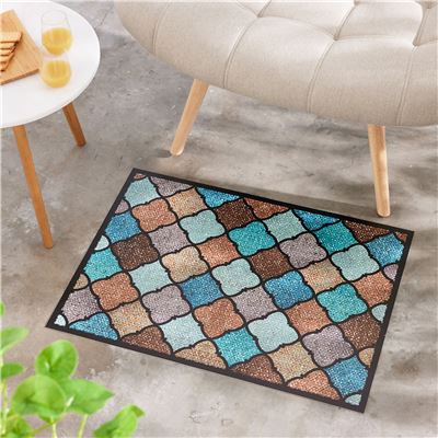 Tapis  98x150 - bleu turquoise