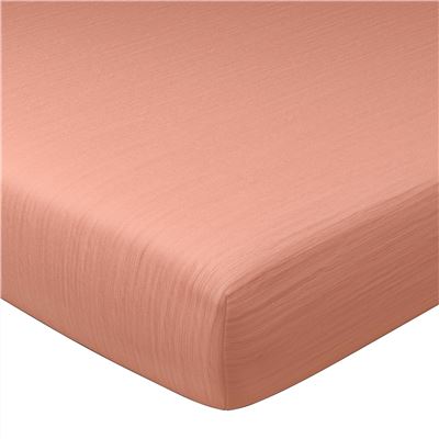 Drap-housse grand bonnet 90x200x32 - rose poudré