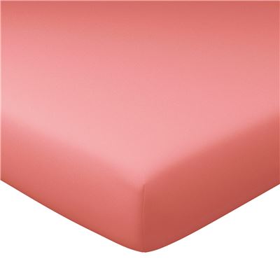 Drap-housse grand bonnet 90x200x40 - rose bois de rose