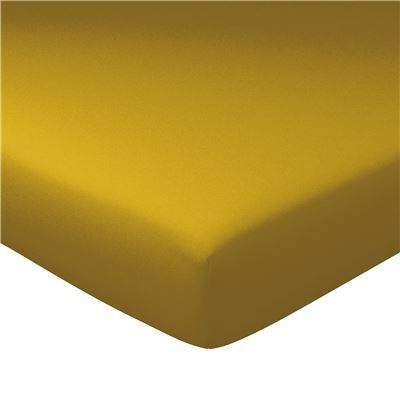 Drap-housse grand bonnet 90x200x40 - jaune soleil