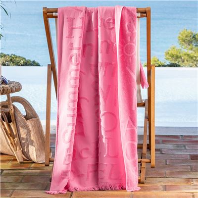 Drap de plage 100x150 - rose