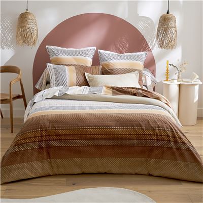 Housse de couette 140x200 - marron noisette