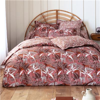 Housse de couette 140x200 - rose bois de rose