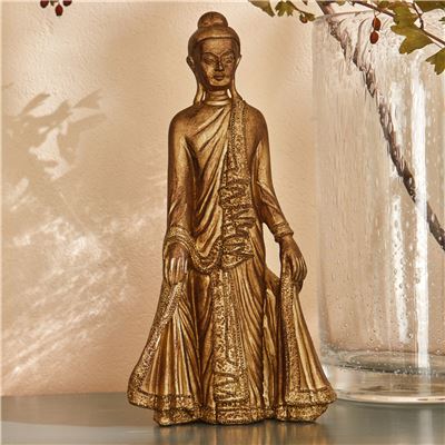 Bouddha h24cm - jaune or