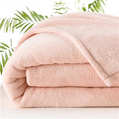 Couverture chaude 180x220 - rose