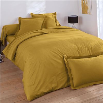 Housse de couette 140x200 - jaune ocre