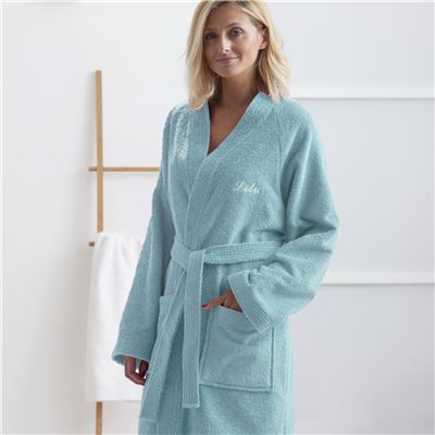 Peignoir de bain S - bleu aqua