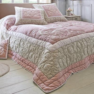 Boutis 180x250 - rose vieux rose