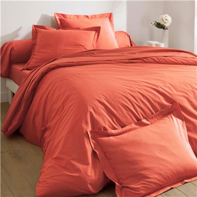 Housse de couette 140x200 - orange terracotta