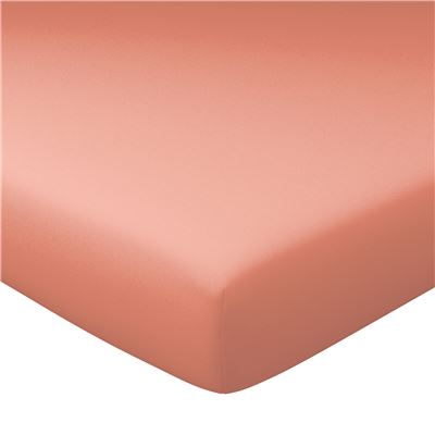 Drap-housse grand bonnet 90x200x32 - rose poudré