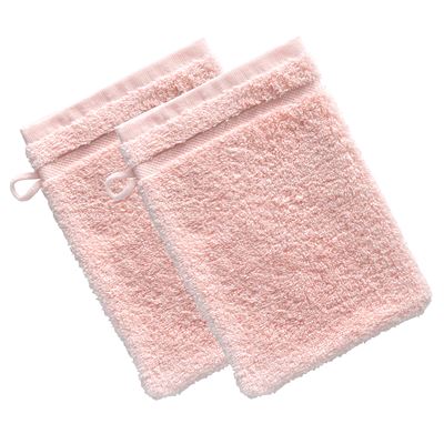 Gant de toilette 15x21 Lot de 2  - rose nude